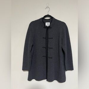 Margaret O’Leary Classic Gray Knit Cardigan Sweater Coat Size 1 XS/S